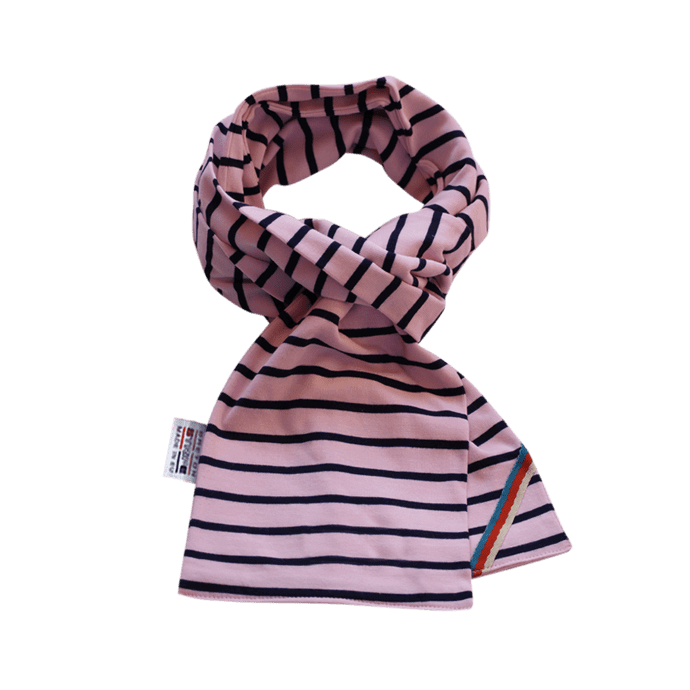 Blue and red striped scarf - Rosi