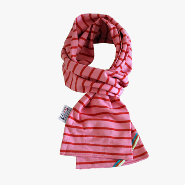 Gestreepte babysjaal Fuchsia-Red