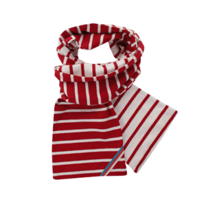 Gestreepte sjaal in twee kleuren