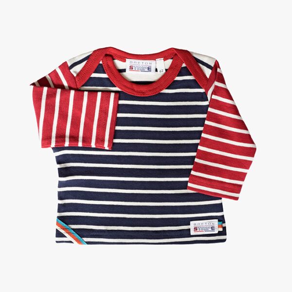 Het klassieke shirt voor de pasgeboren baby 3 color Natural-Navy-Bordeaux