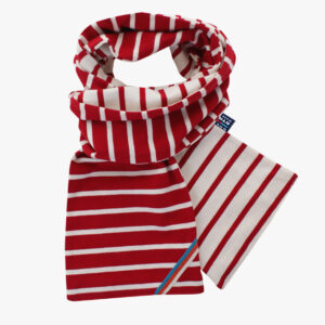 Gestreepte sjaal in twee kleuren Bordeaux Narural