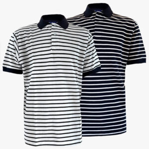 Poloshirt piqué combideal in de kleur Marineblauw - Naturel en Naturel - Marineblauw