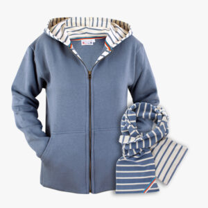 Voordeel Deal vest en sjaal in de dubbel kleur Naturel - Jeans