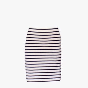 Gestreepte rokje in de kleur Naturel Marineblauw