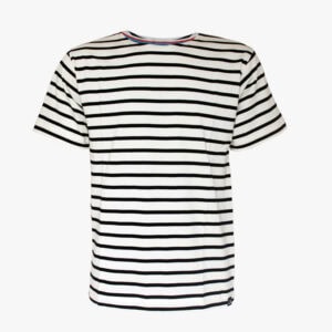 Heren T-shirt korte mouw in de kleur Naturel - Marineblauw