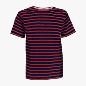 Heren T-shirt korte mouw in de kleur Marineblauw - Bordeauxrood